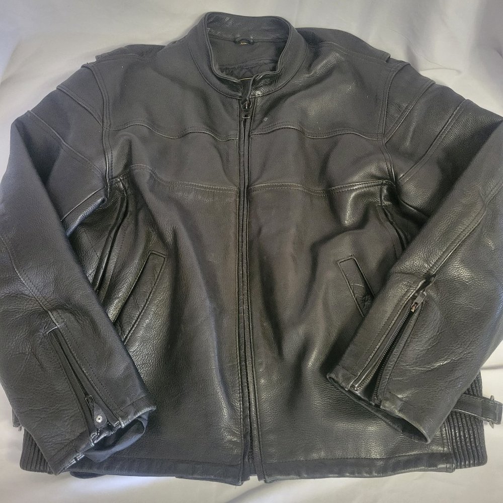 UNIK Ultra Men's All Leather Riding Jacket (Size XXL)